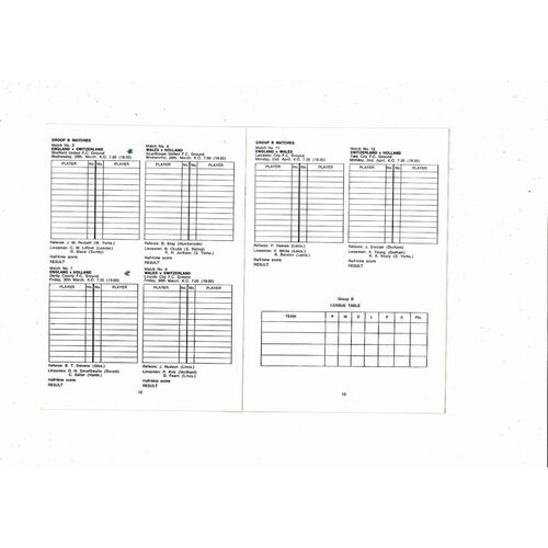 1979 England International Schoolboys Tournament Football Programme