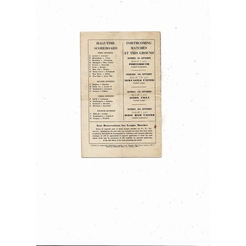 1958/59 Chelsea v Wolves Football Programme