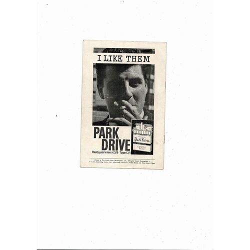 1964/65 Birmingham City v Stoke City Football Programme