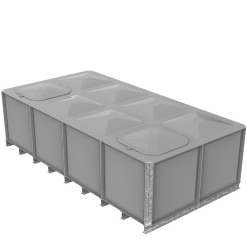 PW.4X2X1.IFB.DIV.AG(2+2) - 8000 LITRE DIVIDED SECTIONAL WATER TANK, INTERNALLY FLANGED BASE (IFB)