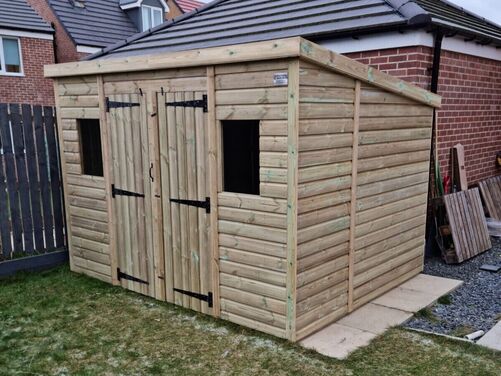 #P075 10x8 Pent Shed