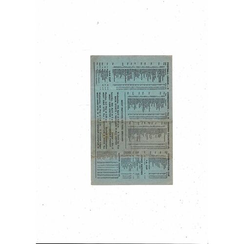 1948/49 West Ham United v Brentford Football Programme