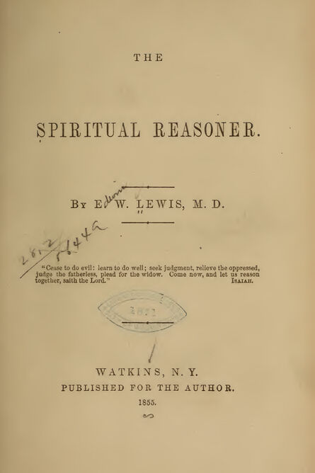 1855 | The Spiritual Reasoner