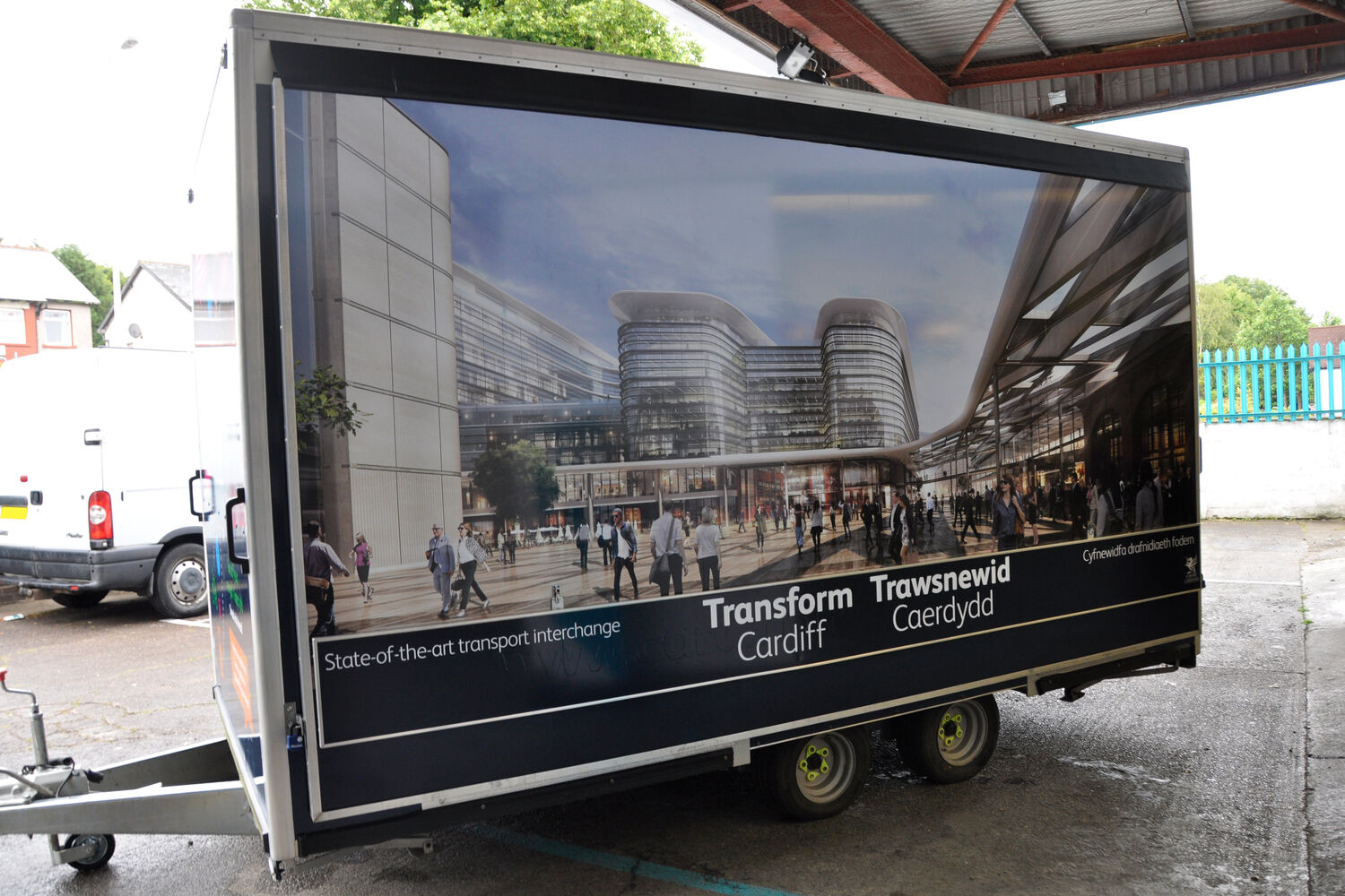Cardiff Bus Exchange - Exhibition Trailer