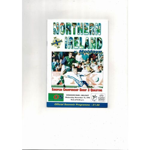 1998 Northern Ireland v Moldova Football Programme