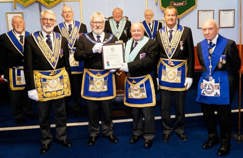 50 Years of Freemasonry for Viv Stratton | Provincial Grand Lodge of Cornwall | How to become a Freemason in Cornwall | Freemasonry lodges near me Cornwall  | What is Freemasonry in Cornwall UK
