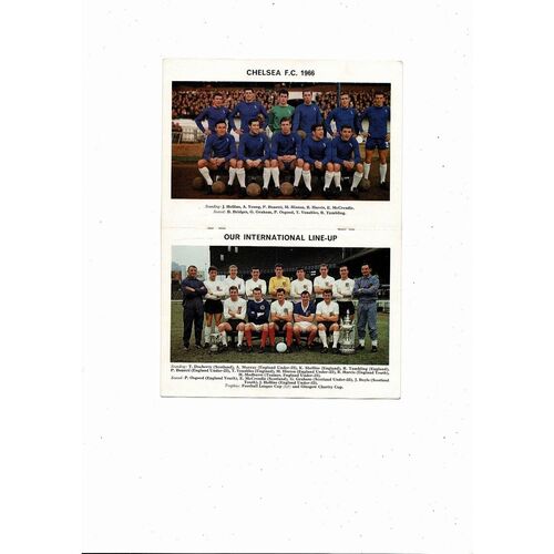 Chelsea v AC Milan Fairs Cup Football Programme 1965/66