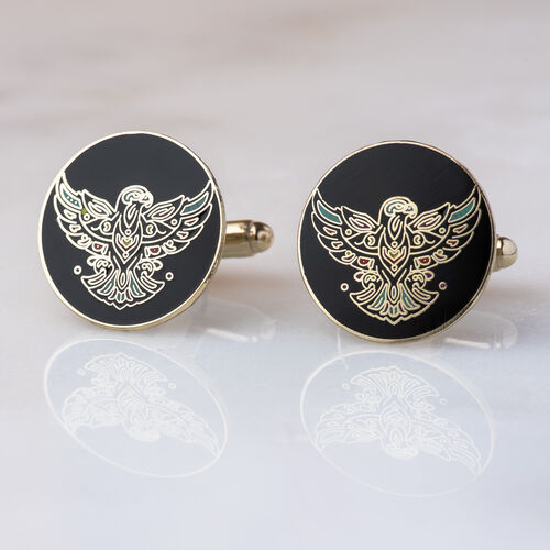 Cufflinks. Modern Falcon-Shahbaz Design.