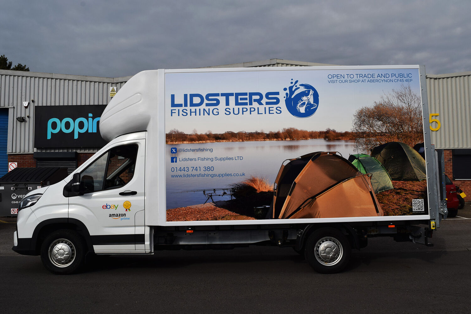 Lidster Fishing Supplies - Maxus Deliver 9 Luton Box Van