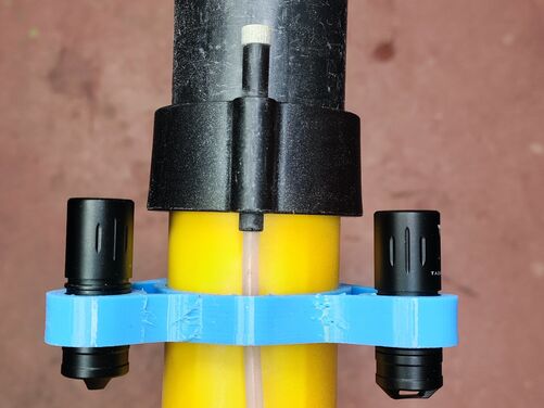 Torch Light Holder - With Rechargeable Torches.