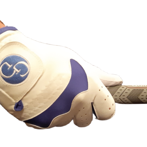 XXXL Size - Mens Full Leather Colour Gloves with Embroidered Logo (Left Hand for a Right Handed Golfer)
