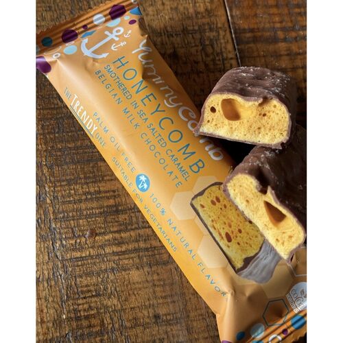 Yummycomb Honeycomb Sea Salted Caramel Belgium Milk Chocolate Bar 35g