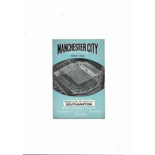 1959/60 Manchester City v Southampton FA Cup Football Programme