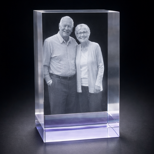 Duloch 3D Crystal Block – Lilac Base 150×80×80mm