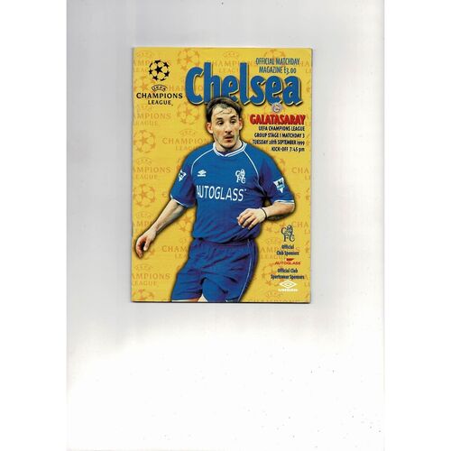 Chelsea v Galatasaray Champions League Football Programme 1999/00