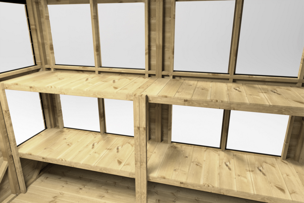 Premium Pent Potting Shed 20x8 (Double Door)