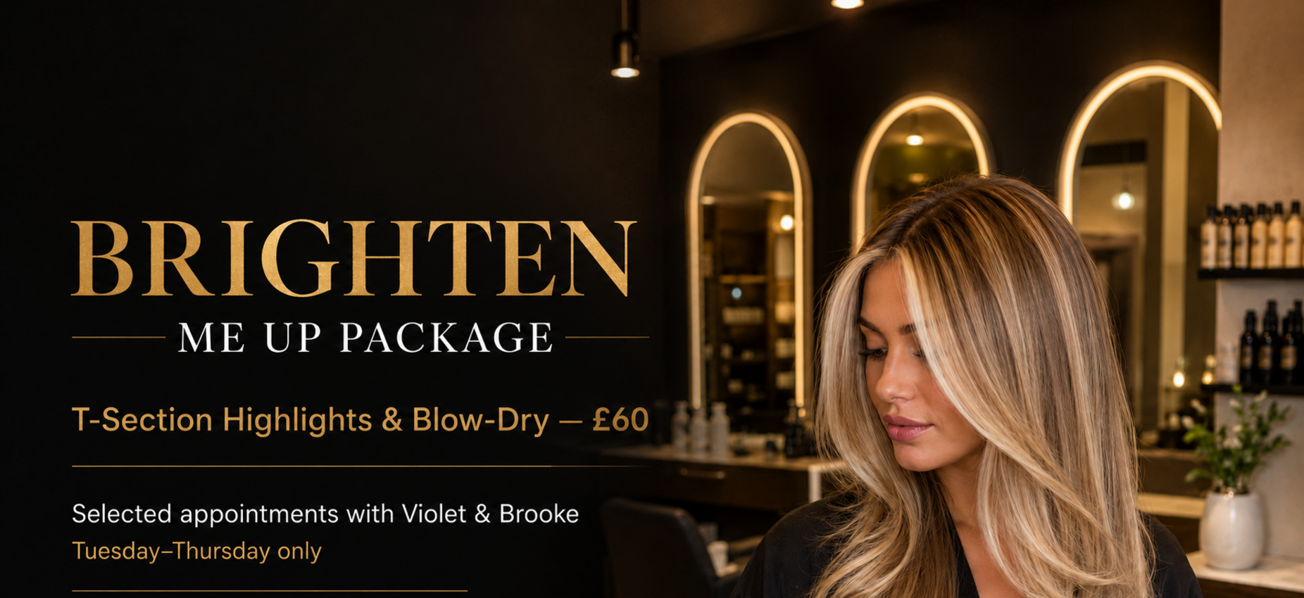 Hair colour, highlights, balayage and toner refresh appointments in Cosham, Portsmouth.