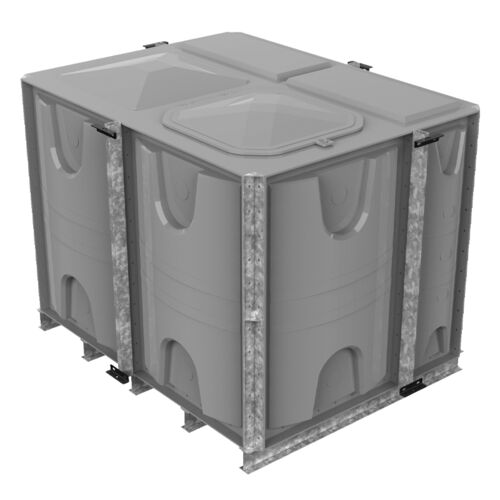 PW.2X1.5X1.5.IFB.AG - 4500  LITRE SECTIONAL WATER TANK, INTERNALLY FLANGED BASE (IFB)