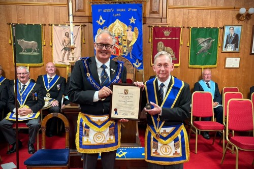 50 Years of Freemasonry for Alan Tomkinson