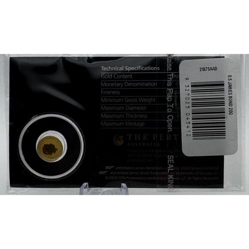 2020 James Bond gold coin - Perth mint