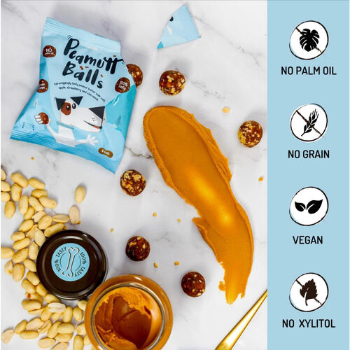 Case of Peamutt Butter Balls Dog Treats 10 x 45g