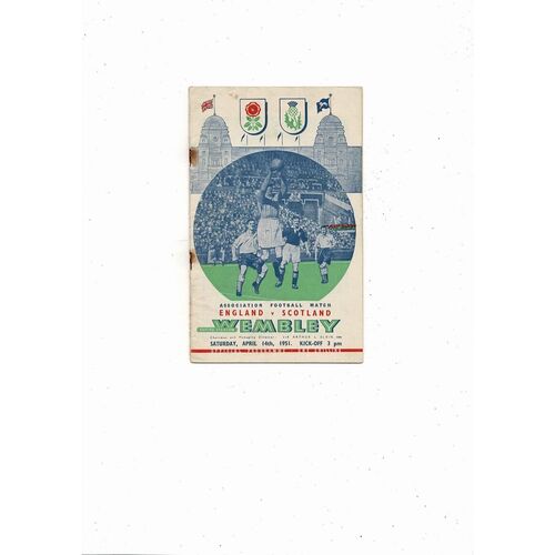 1951 England v Scotland Football Programme