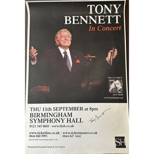 Tony Bennett Signed Concert Poster
