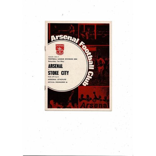 1970/71 Arsenal v Stoke City Football Programme