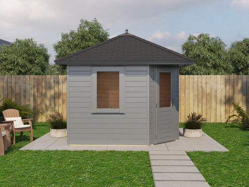 3.0mtr x 3.0mtr 44mm walled Pyramid Roof Cabin