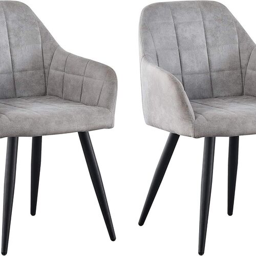 mcc direct 2x Faux Matte Suede Leather Dining Chairs Accent Chairs home & restaurants Adrian
