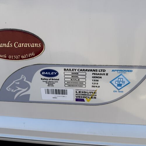 2012 Bailey Pegasus II Genoa Caravan 2 Berth