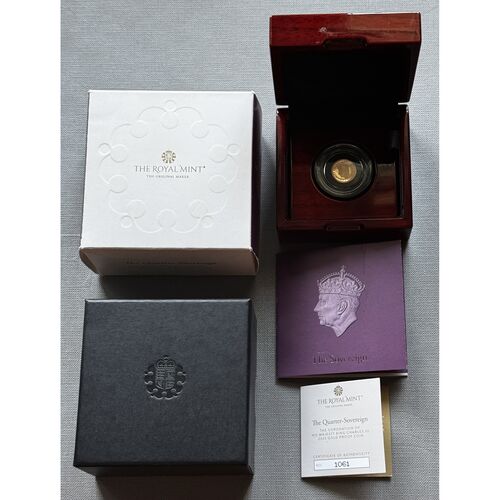2023 King Charles 111 gold proof quarter sovereign