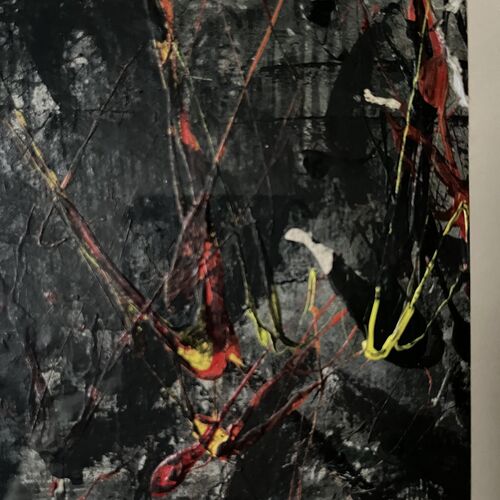 Large Decoupage Anti War Art Work 