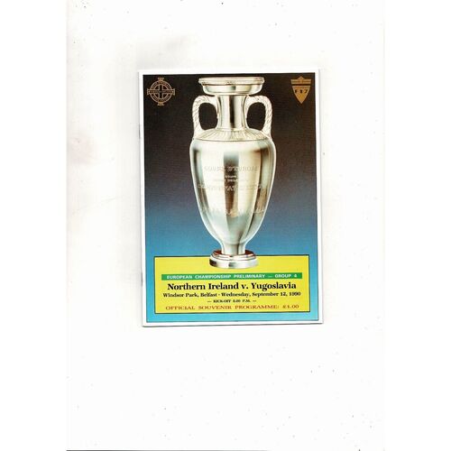 1990 Northern Ireland v Yugoslavia Football Programme