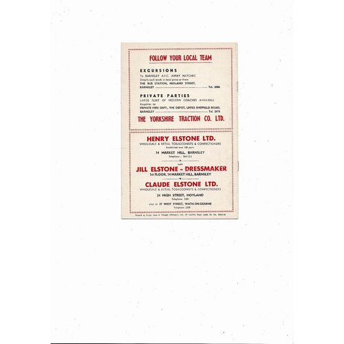 1969/70 Barnsley v Southport Football Programme