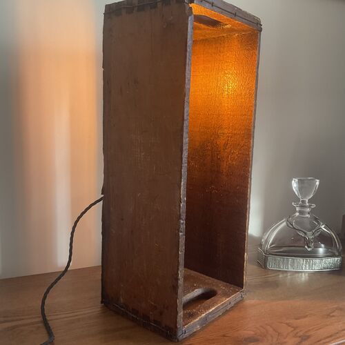 Vintage Drinks Crate Lamp.
