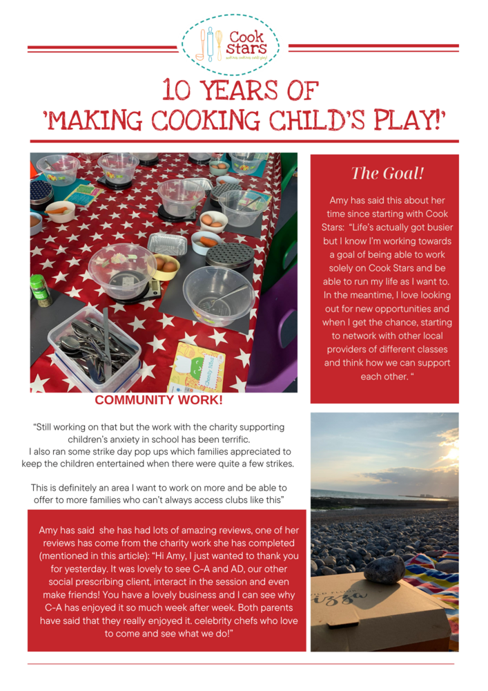 Hear from Amy - celebrating Cook Stars 10th birthday!