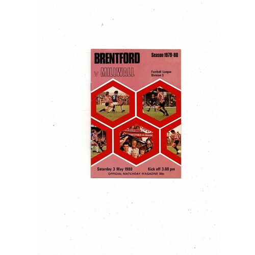 1979/80 Brentford v Millwall Football Programme