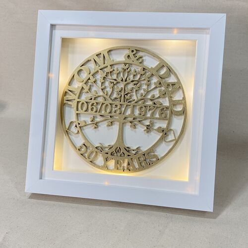 Personalised Tree Of Life Wedding Anniversary Frame