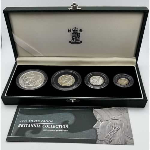 2003 Silver proof Britannia 4 coin set