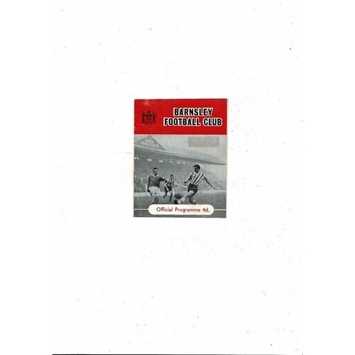 1962/63 Barnsley v Hull City Football Programme