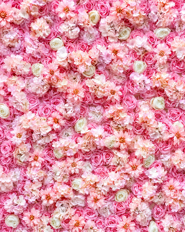 Blush Pink Flower Wall backdrop for weddings, baby showers and luxury events