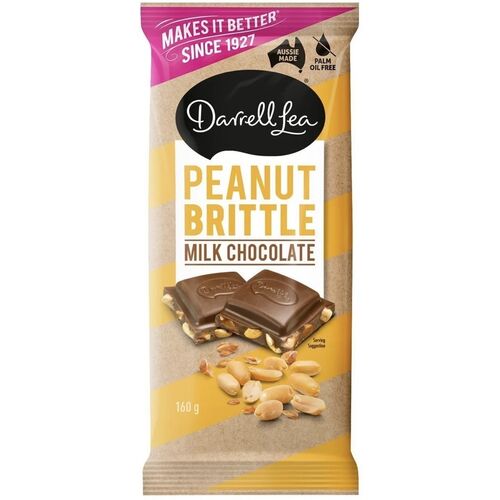 Darrell Lea’s Milk Chocolate Peanut Brittle Block 160g