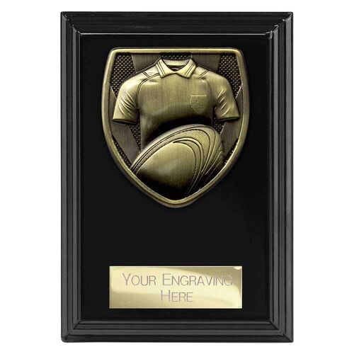 Cobra Plaque Rugby Shirt & Ball Award Epic Black