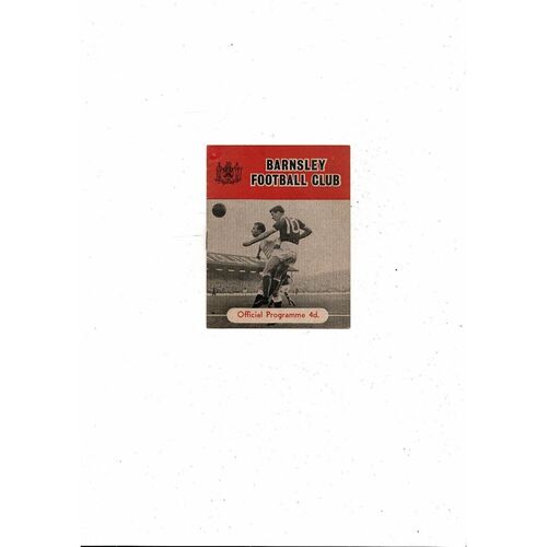 1961/62 Barnsley v Bournemouth Football Programme