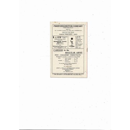 1959/60 Bristol City v Charlton Athletic FA Cup Football Programme