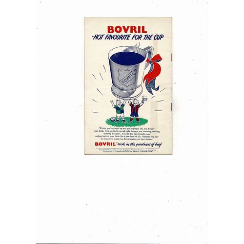 1954 Preston v West Bromwich Albion FA Cup Final Football Programme
