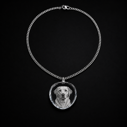 Personalised Glass Photo Pendant – 30 × 30 mm