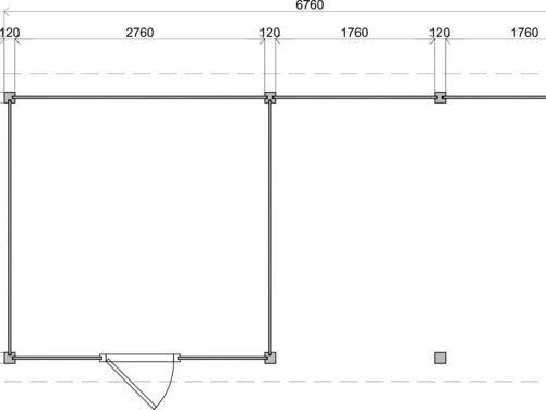 300cm x 300cm + 400cm Veranda