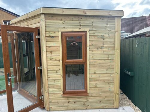 #PVC035 12x10 Corner Summer House